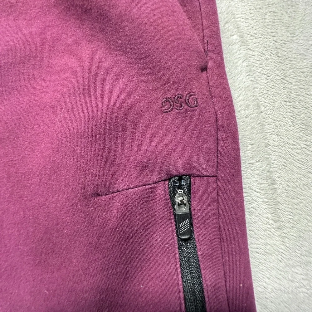 DSG Jogger Pants Boys XL 18 Burgundy Cotton Stretch Tapered Leg Drawstring Waist